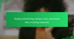 Display Advertising: design costs, placement fees, tracking expenses