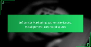 Influencer Marketing: authenticity issues, misalignment, contract disputes