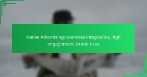 Native Advertising: seamless integration, high engagement, brand trust
