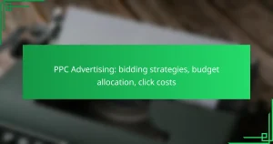 PPC Advertising: bidding strategies, budget allocation, click costs