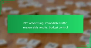 PPC Advertising: immediate traffic, measurable results, budget control