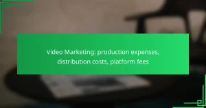 Video Marketing: production expenses, distribution costs, platform fees
